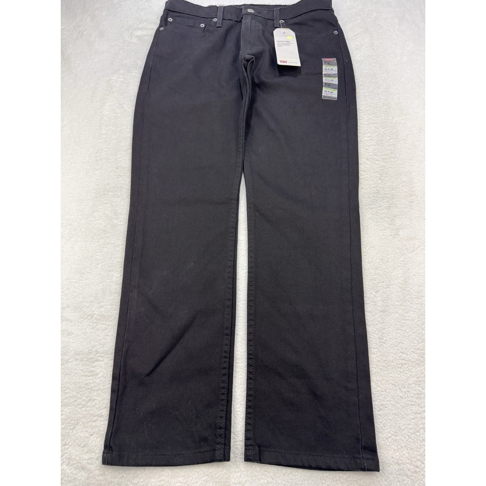 Levis 511 Jeans Men 33x30 Black Slim Fit Stretch‎ Distressed Denim